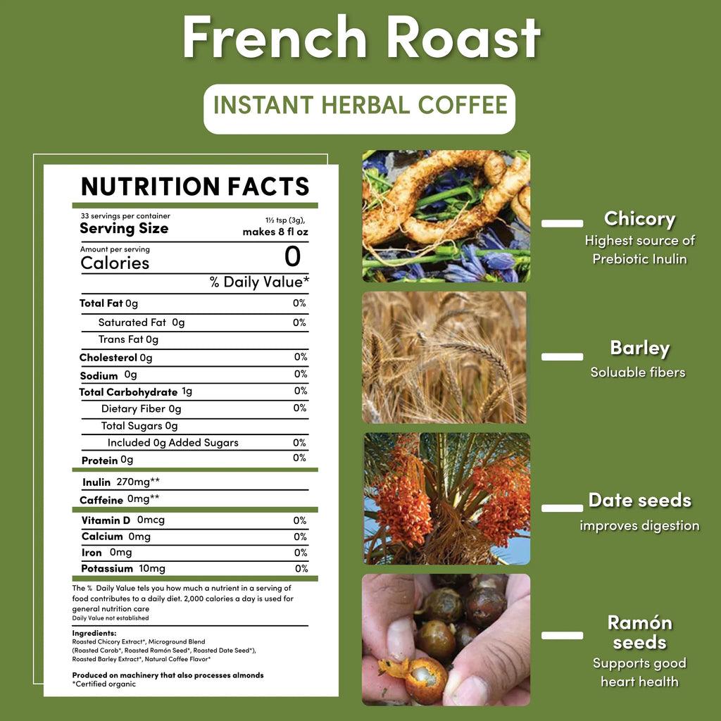 Herbal Coffee | Teeccino | Instant French Roast Herbal Coffee