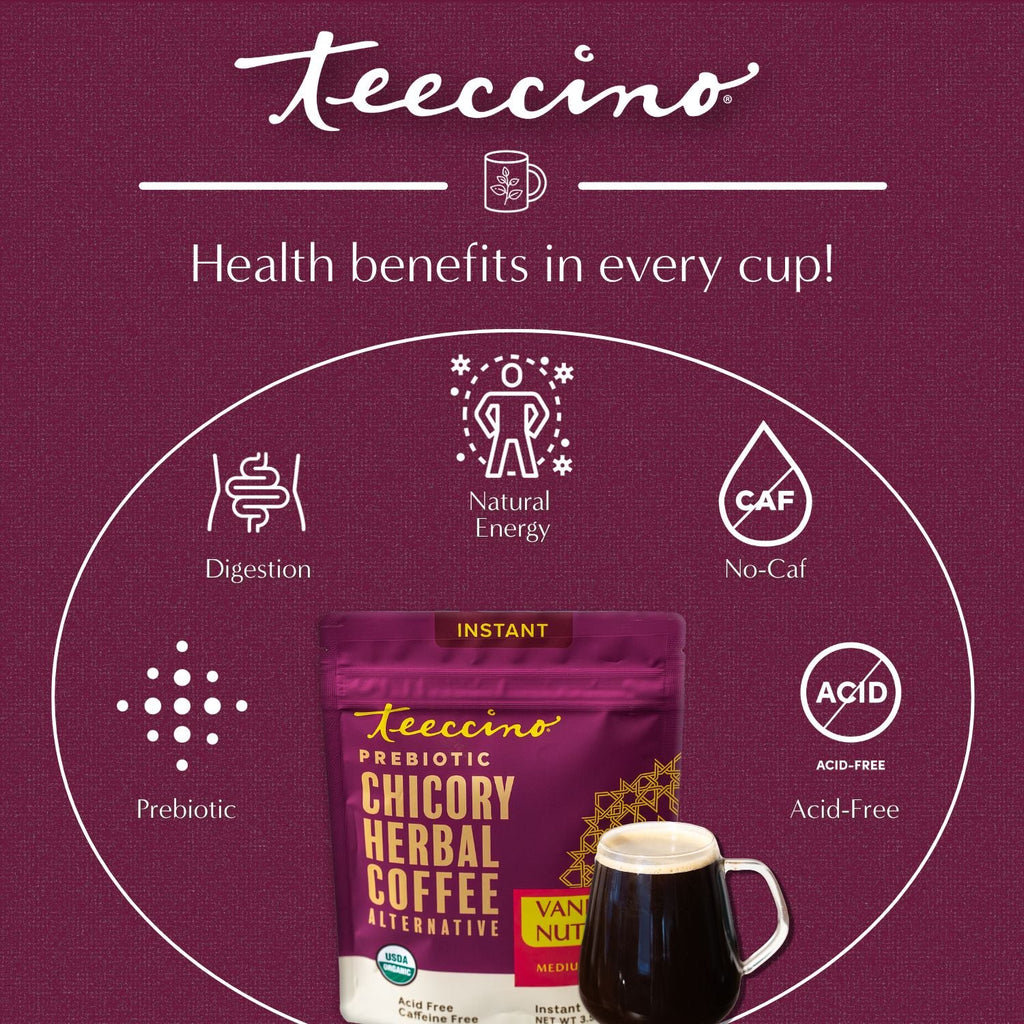 Herbal Coffee | Teeccino | Instant Vanilla Nut Herbal Coffee