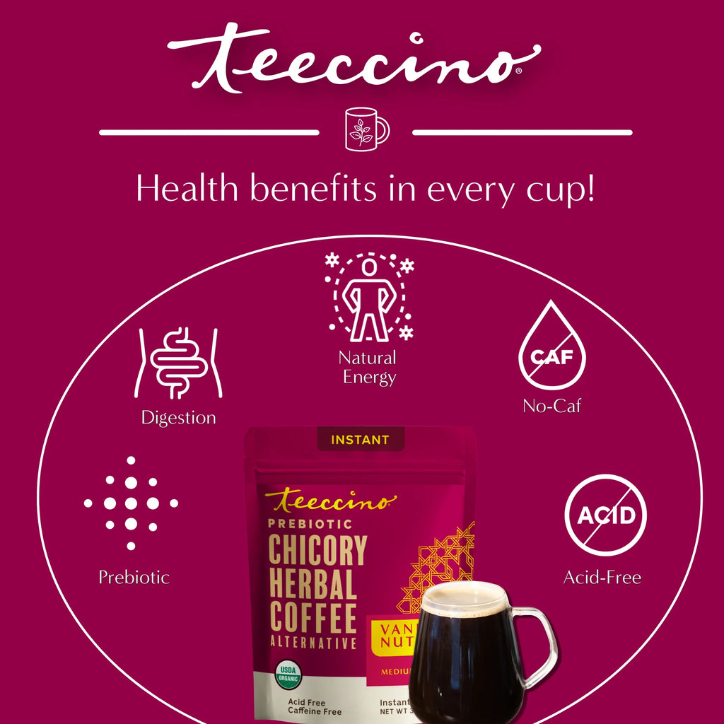 Herbal Coffee | Teeccino | Instant Vanilla Nut Herbal Coffee