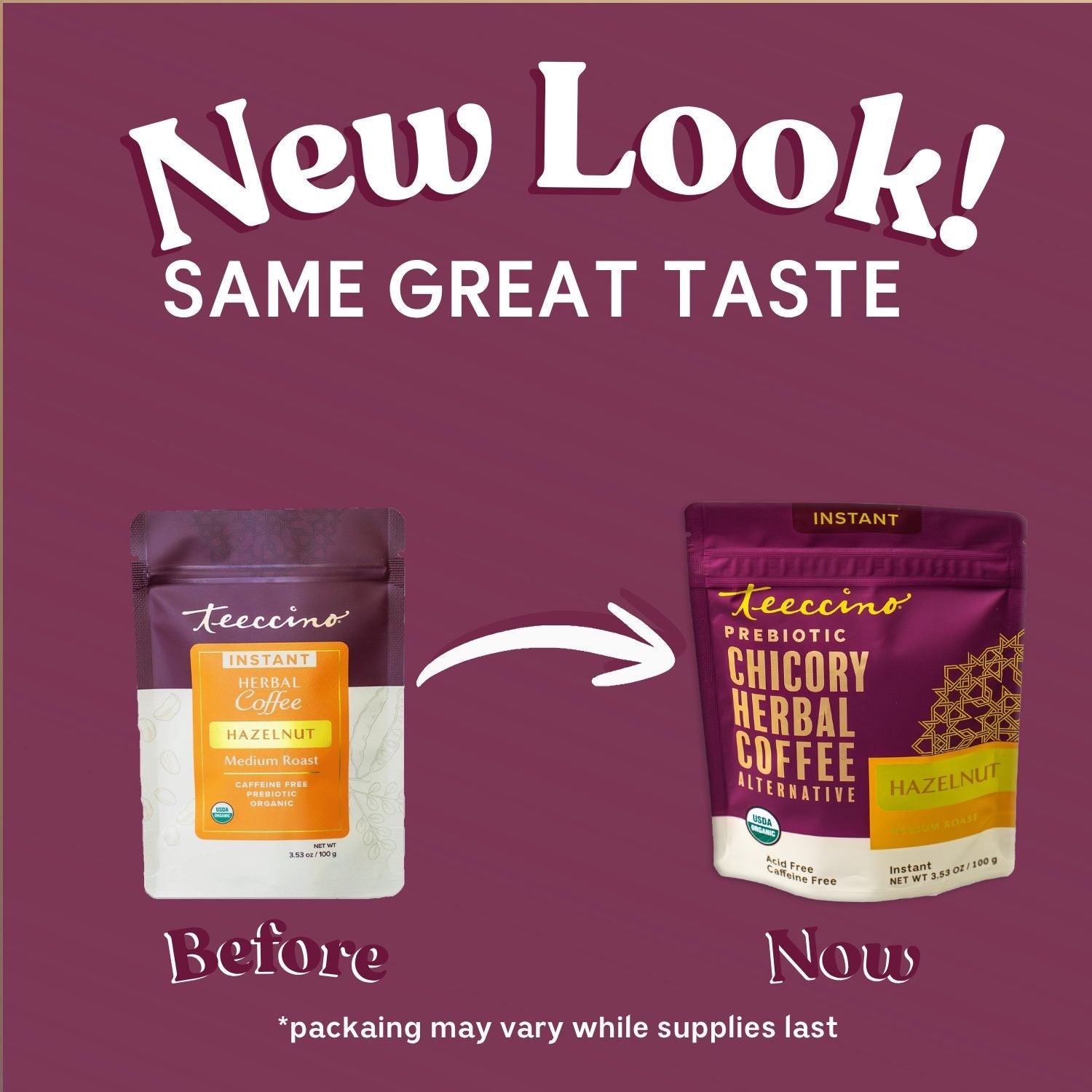 Herbal Coffee | Teeccino | Instant Hazelnut Herbal Coffee