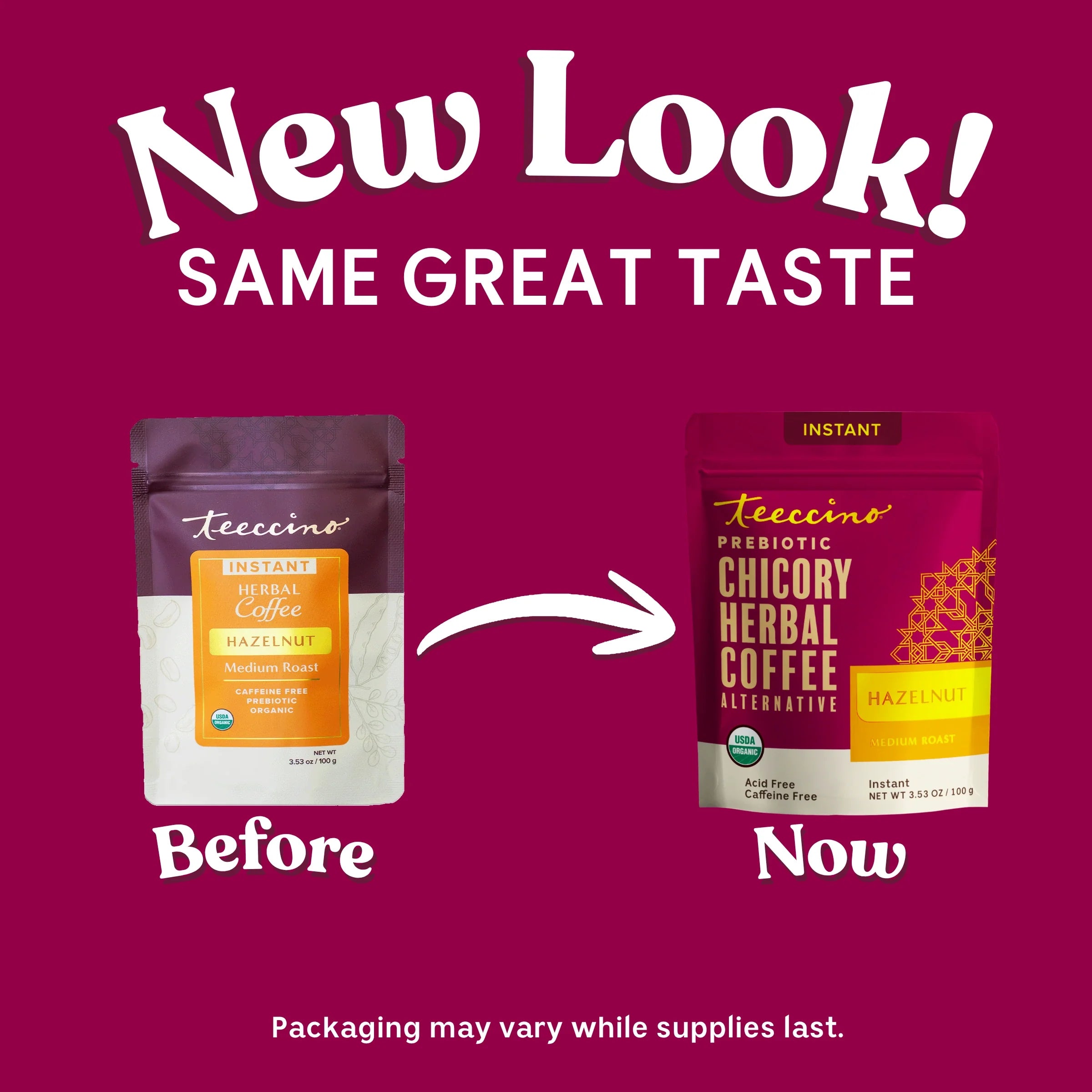 Herbal Coffee | Teeccino | Instant Hazelnut Herbal Coffee