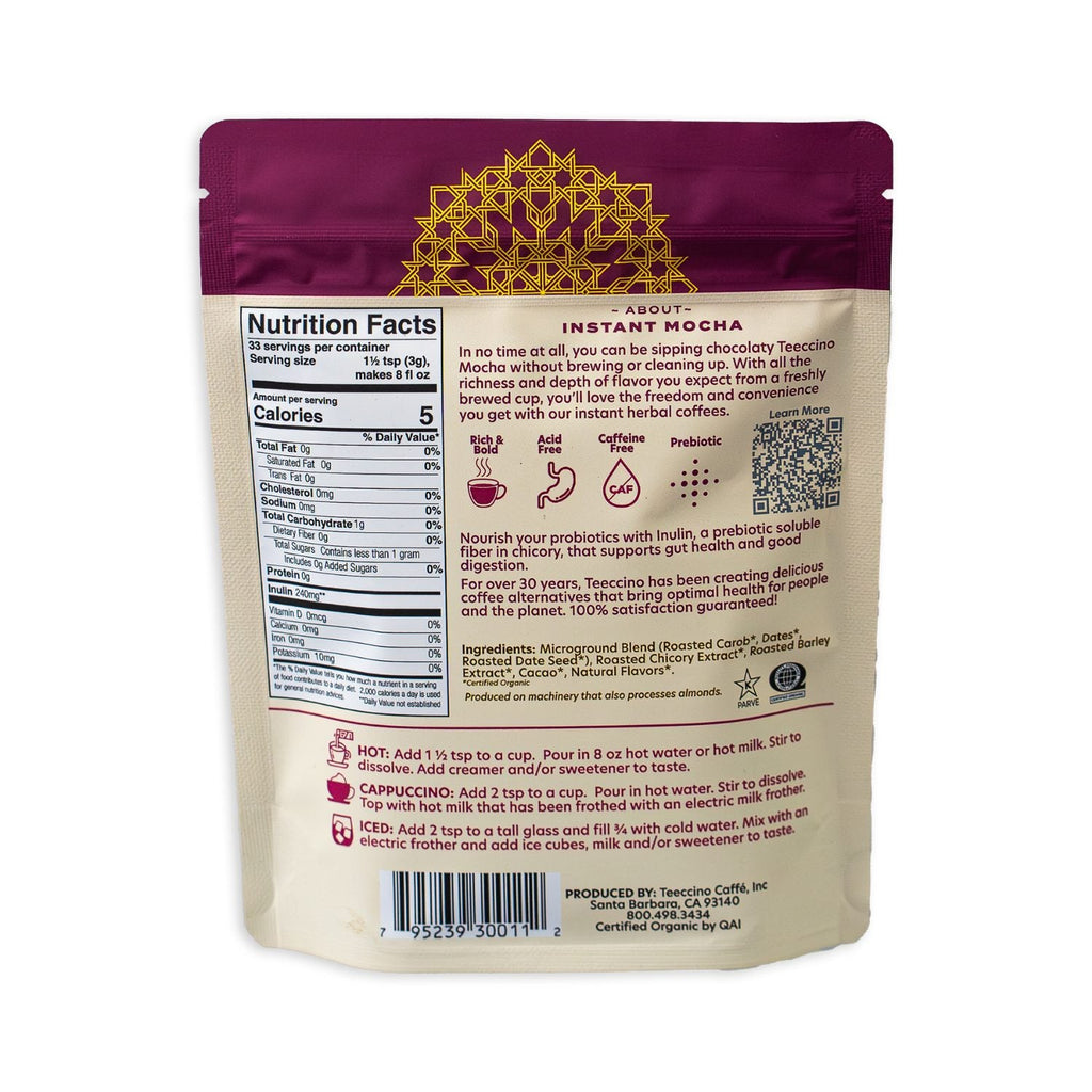 Herbal Coffee | Teeccino | Instant Mocha Herbal Coffee