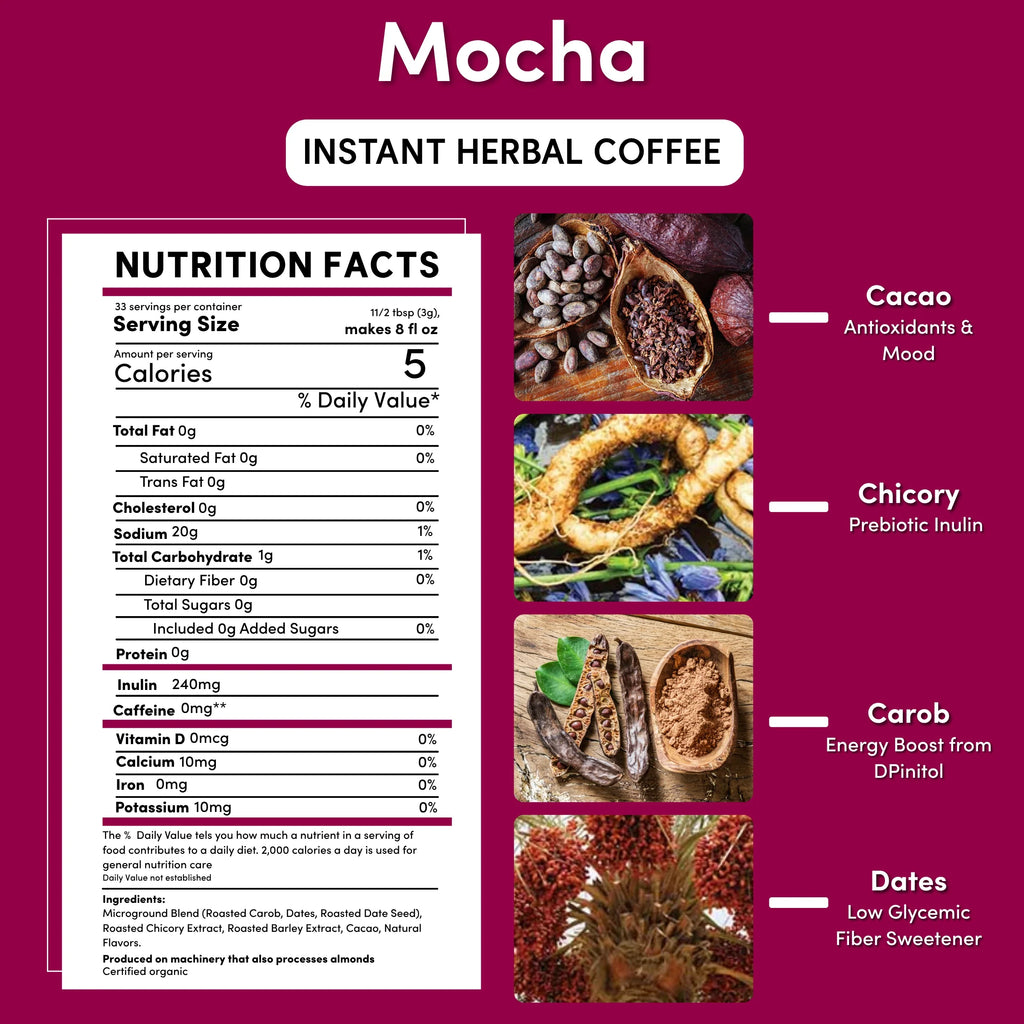 Herbal Coffee | Teeccino | Instant Mocha Herbal Coffee
