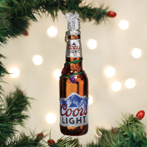 Adorno de botella Coors Light navideño