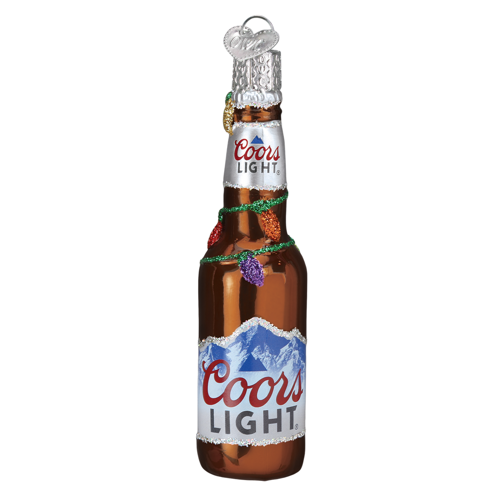 Adorno de botella Coors Light navideño