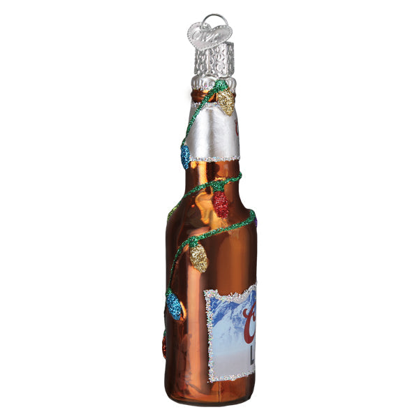 Adorno de botella Coors Light navideño