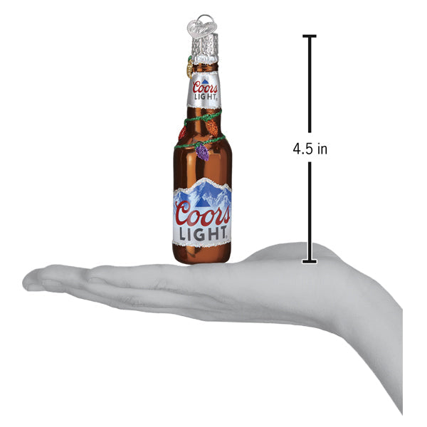 Adorno de botella Coors Light navideño