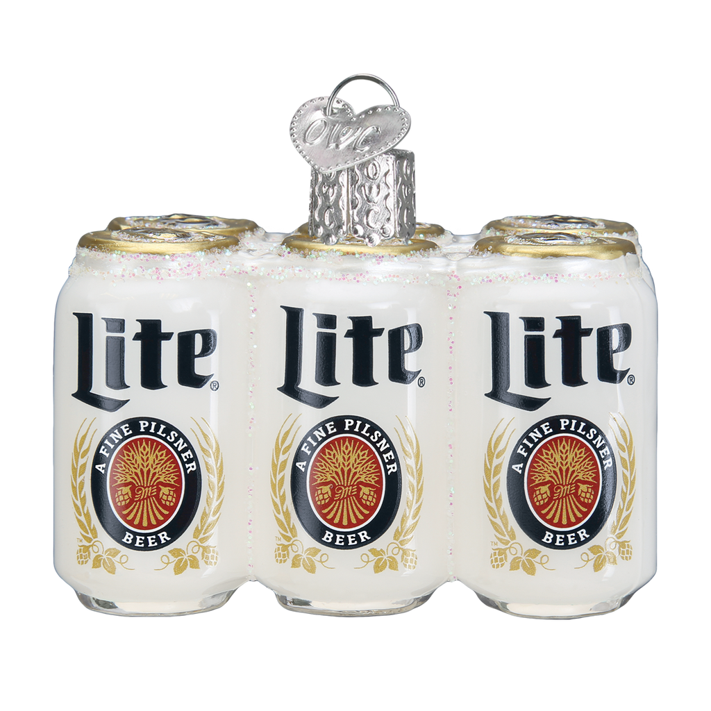 Adorno de seis cervezas Miller Lite