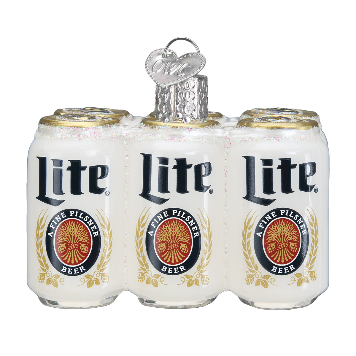 Adorno de seis cervezas Miller Lite