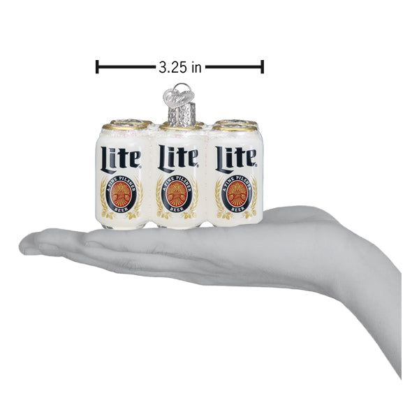 Adorno de seis cervezas Miller Lite