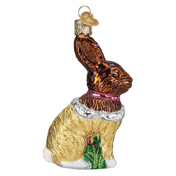 Adorno de conejo de Pascua de chocolate