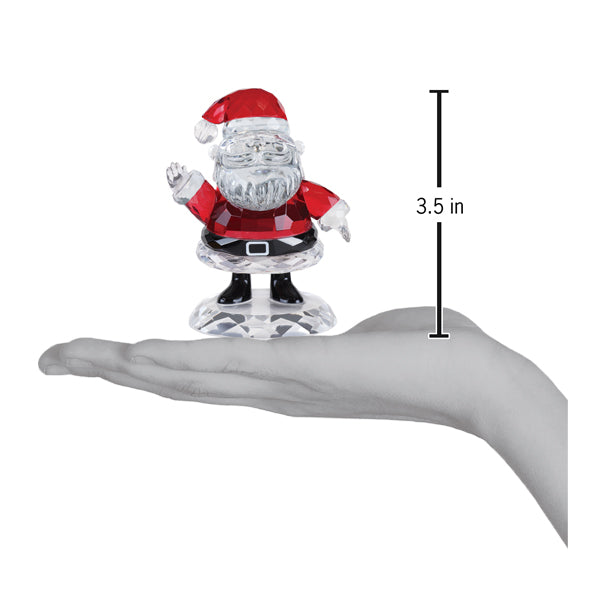 Estatua de cristal de Papá Noel
