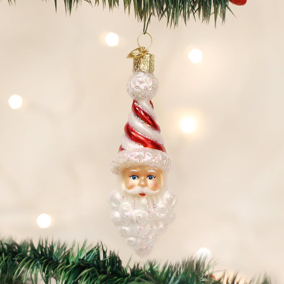 Adorno de Papá Noel con Giro de Menta