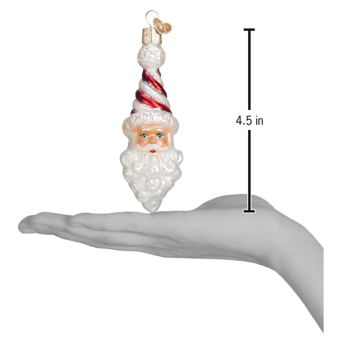 Adorno de Papá Noel con Giro de Menta