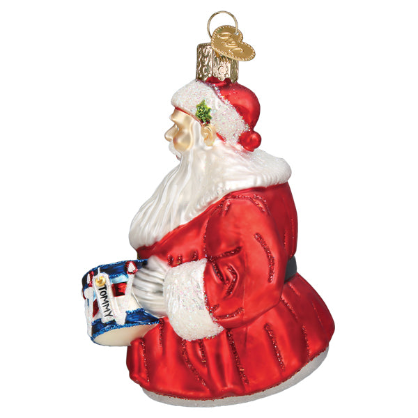 Adorno icónico de Papá Noel de Norman Rockwell