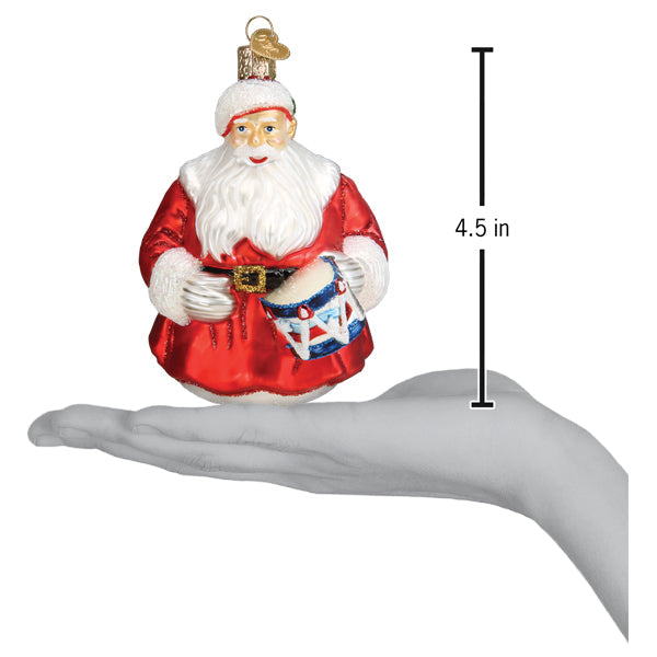 Adorno icónico de Papá Noel de Norman Rockwell