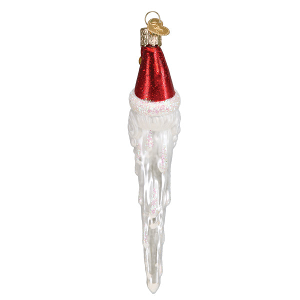 Adorno de Papá Noel de cascabel y carámbano