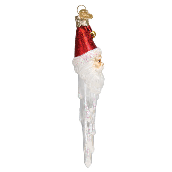 Adorno de Papá Noel de cascabel y carámbano