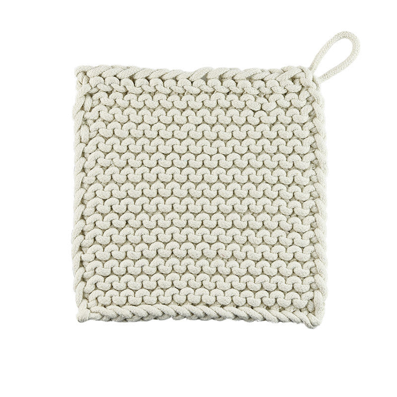 Posavasos de algodón simple hecho a mano/manopla