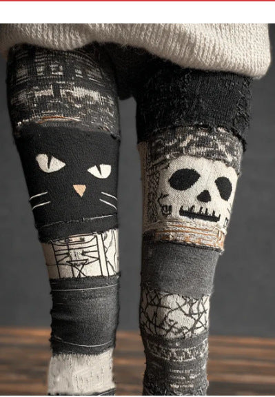 Pantalones de yoga deportivos retro estampados para mujer