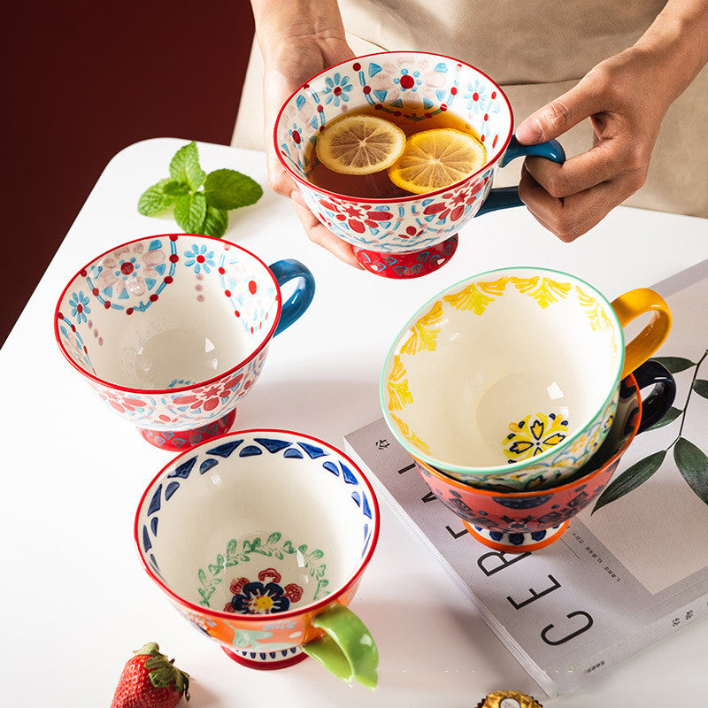Taza de cerámica de gran capacidad con personalidad creativa