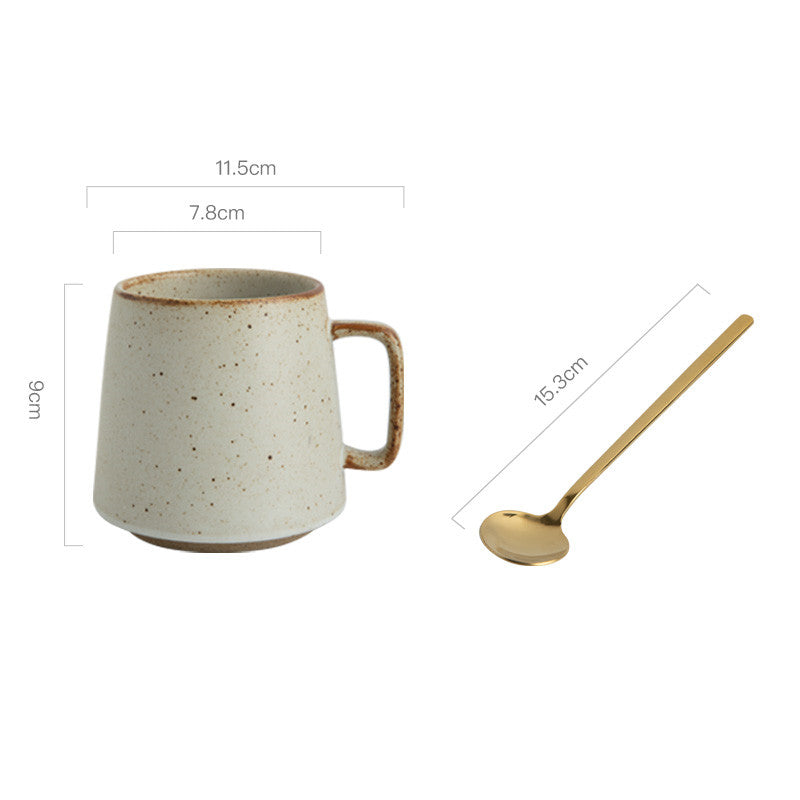 Taza de gres japonesa estilo retro de nicho