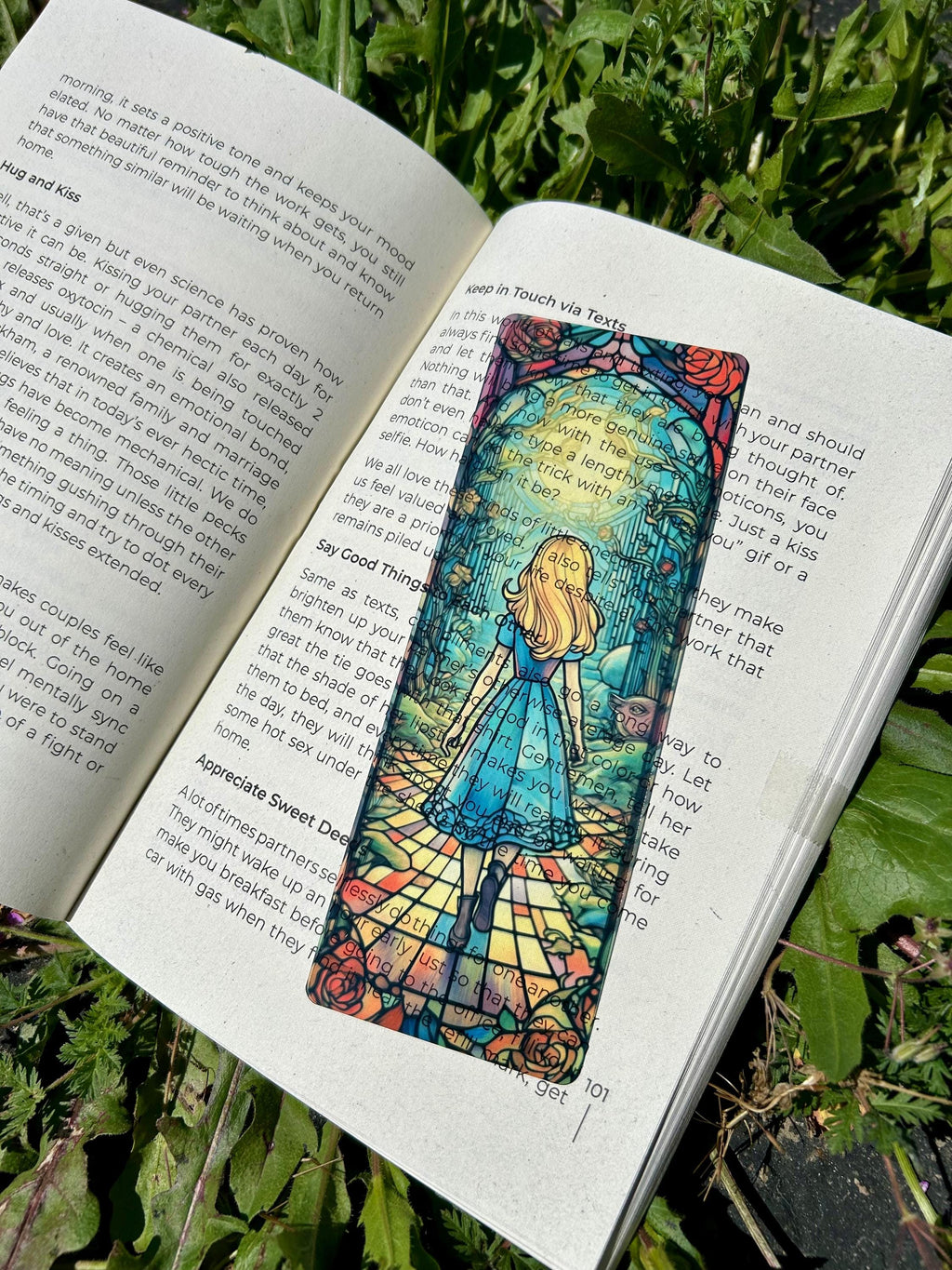 Bookmark | Alice in Wonderland Stained Glass Bookmark – Whimsical