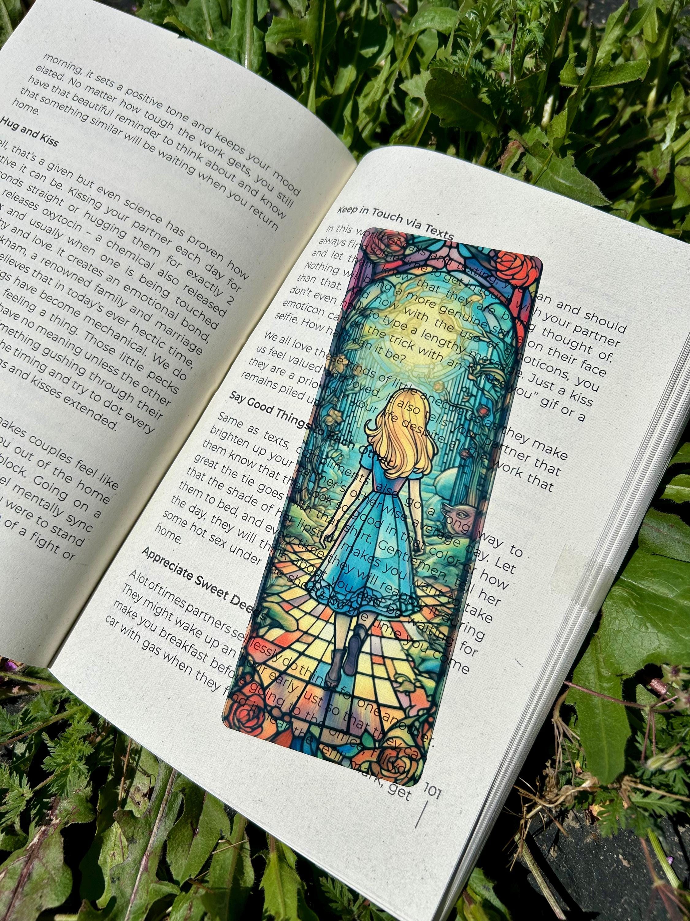 Bookmark | Alice in Wonderland Stained Glass Bookmark – Whimsical