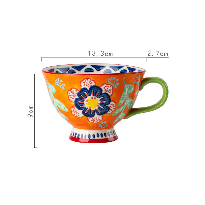 Taza de cerámica de gran capacidad con personalidad creativa
