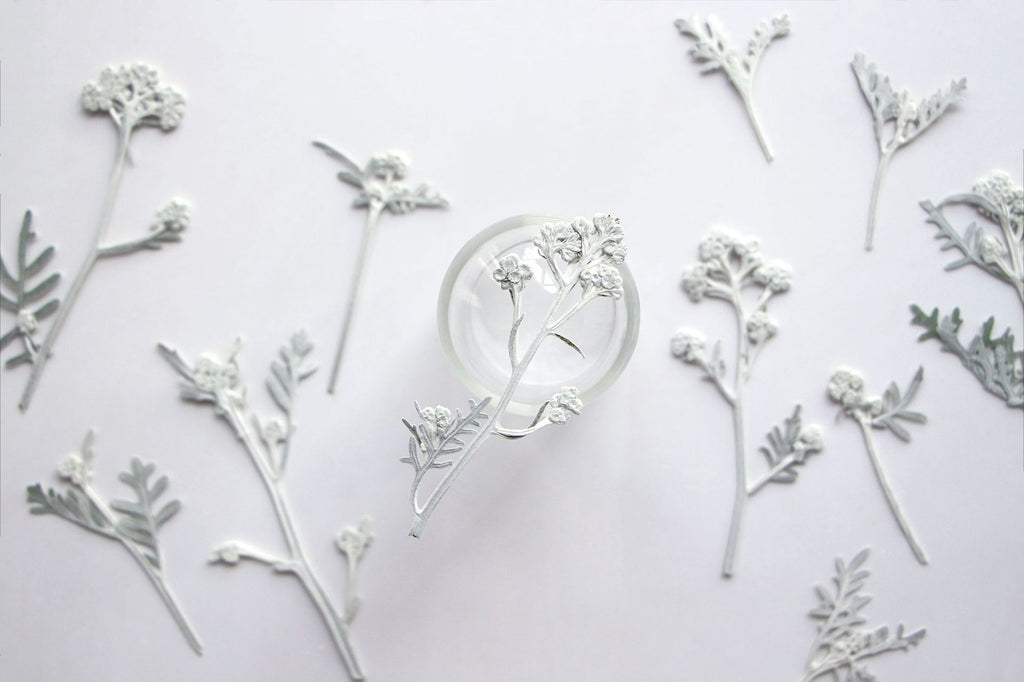 Silver Chrysanthemum Bookmark
