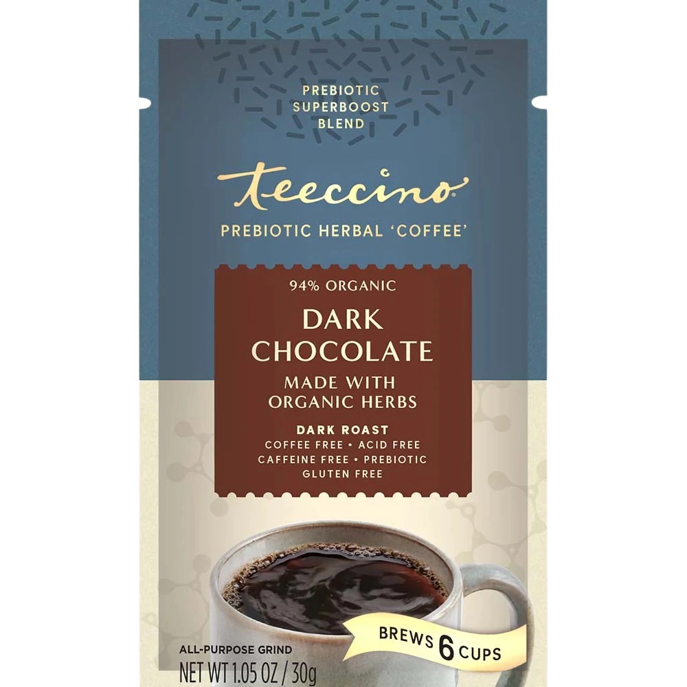 Herbal Coffee | Teeccino | Dark Chocolate Prebiotic Superboost Herbal Coffee