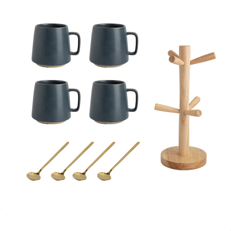 Taza de gres japonesa estilo retro de nicho