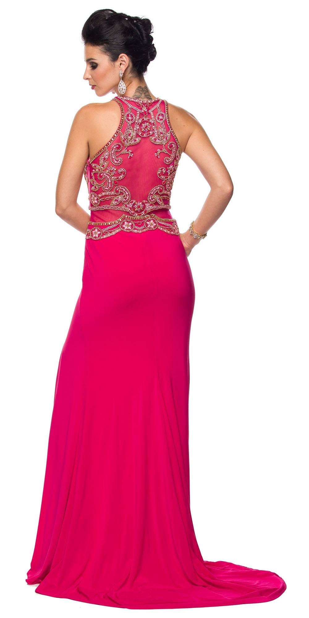 Dress | Juliet 617 Embellished Bodice Sheer Midriff Evening Gown