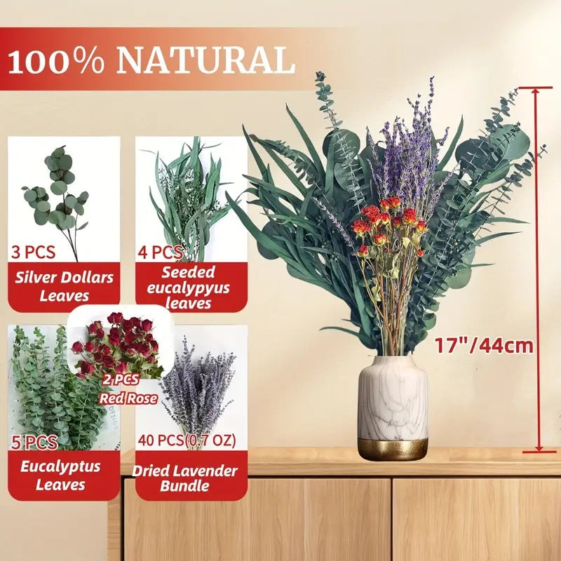 Planta decorativa de eucalipto natural de lavanda para ducha
