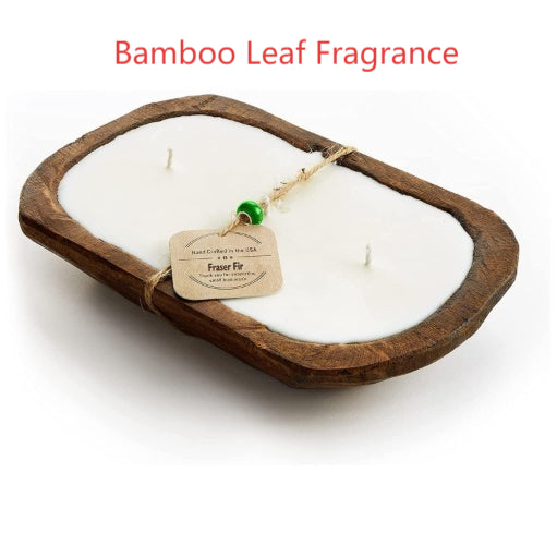 Velas de Lavanda Retro de Madera con Tres Mechas para Aromaterapia