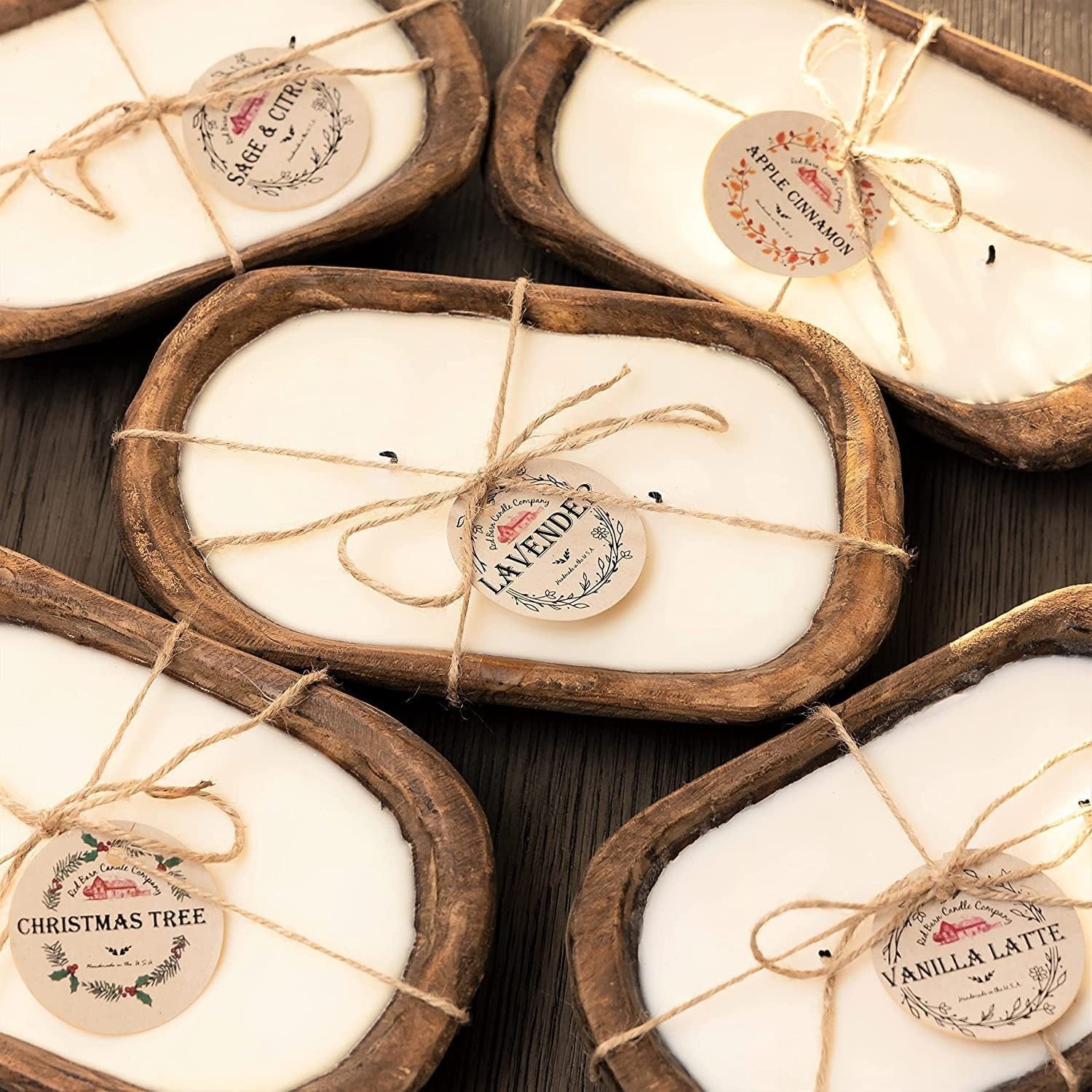 Velas de Lavanda Retro de Madera con Tres Mechas para Aromaterapia