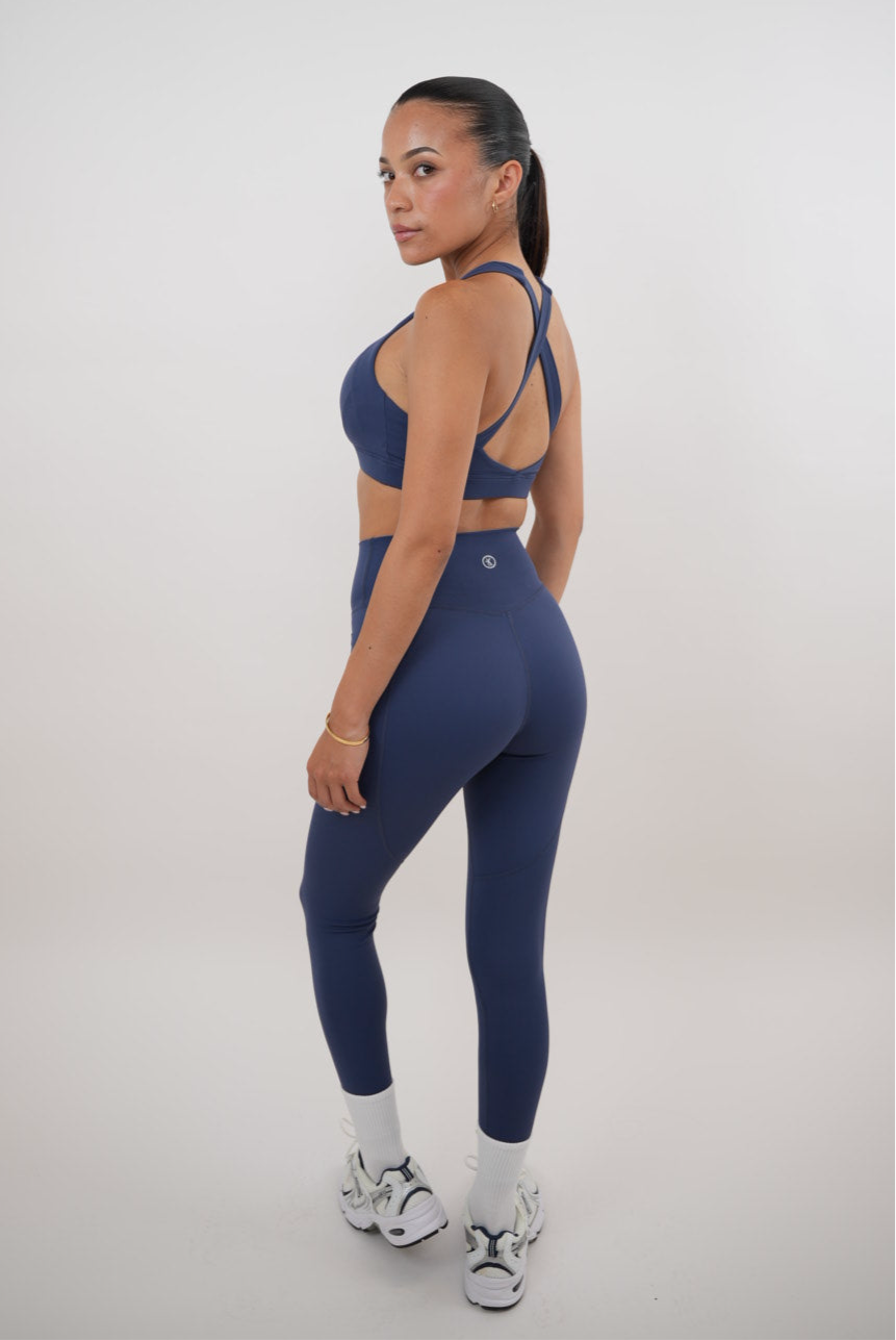 Legging de secado rápido I Am Glowing Navy Blue Butter