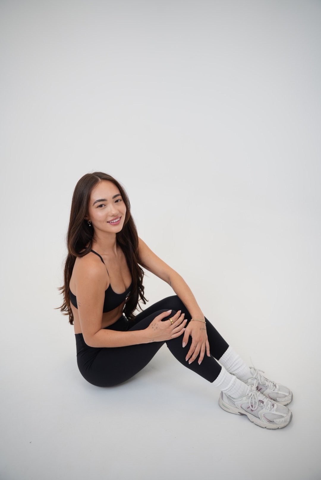 Legging My Time Is Divine Negro Esculpido con Cintura en V