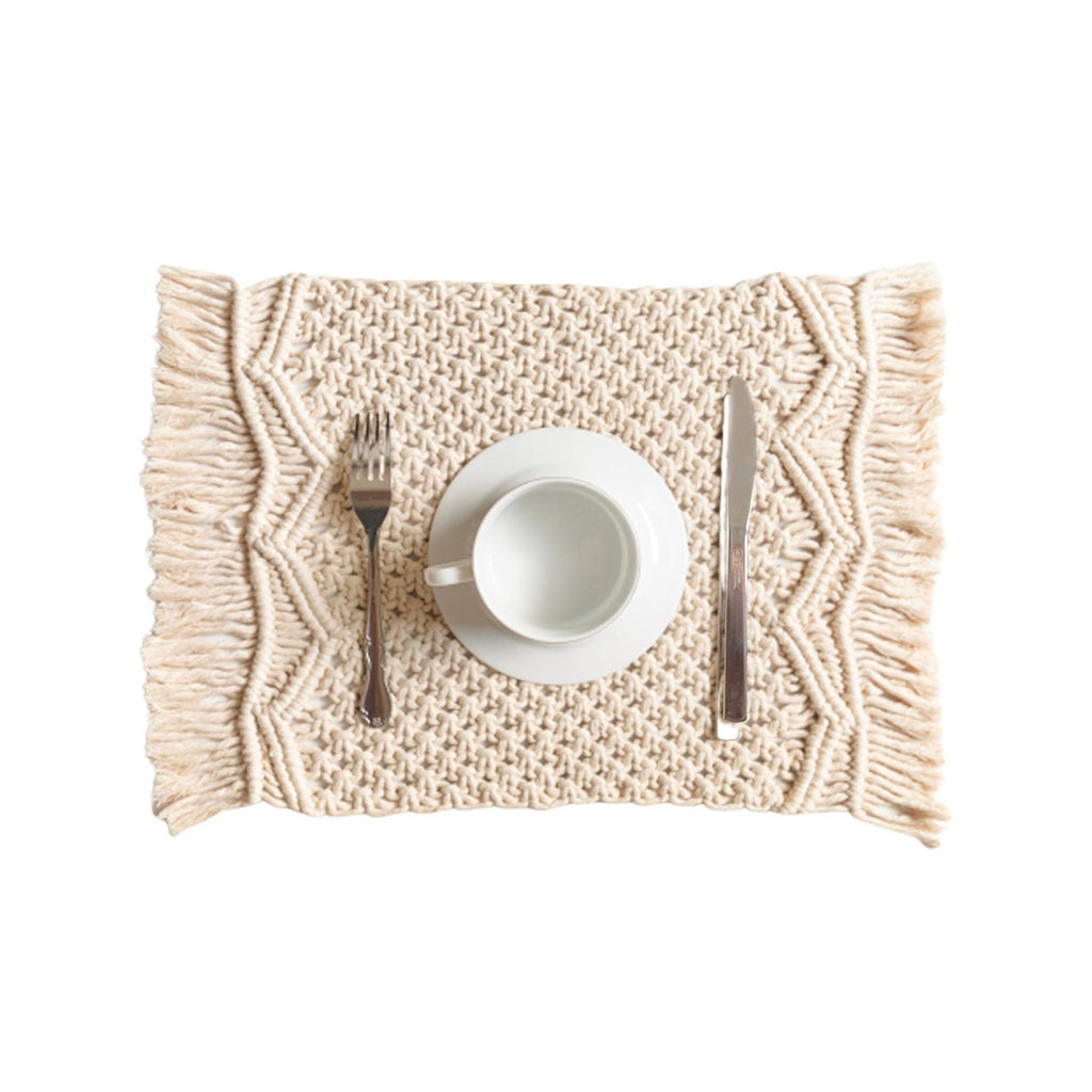 Mantel Individual Tejido a Mano Tapis Bohemio