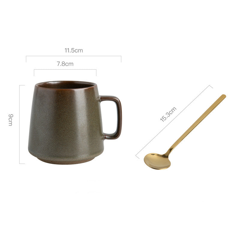 Taza de gres japonesa estilo retro de nicho