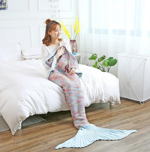 Funda de ganchillo de cola de sirena