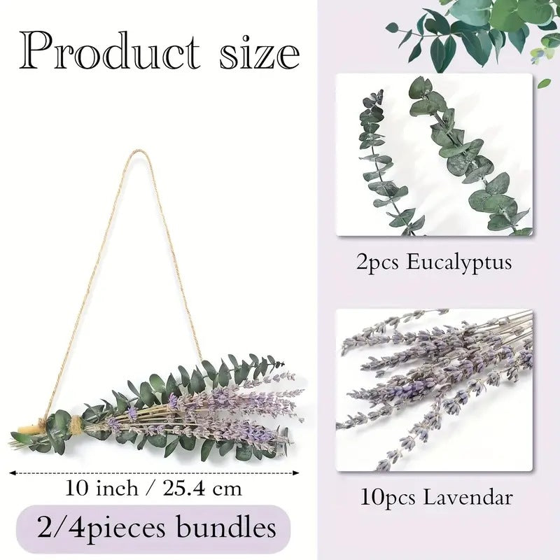 Planta decorativa de eucalipto natural de lavanda para ducha