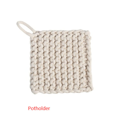 Posavasos de algodón simple hecho a mano/manopla
