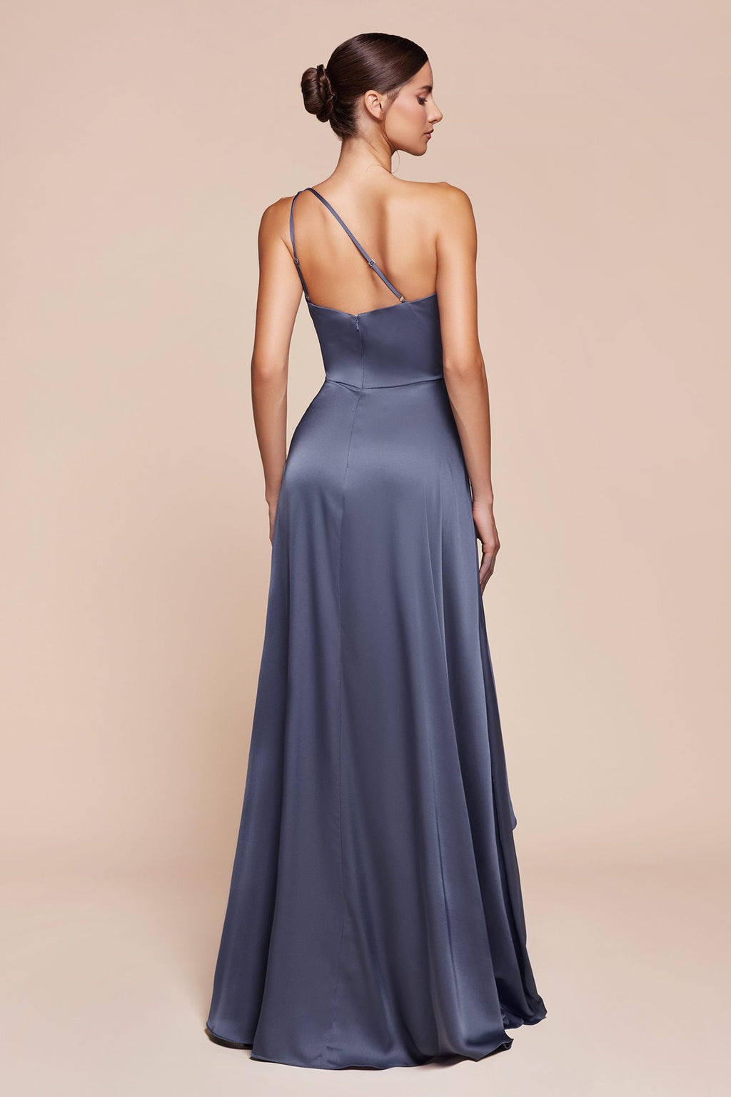 Bridal Party Dress | Ladivine 7450 Dress One Shoulder Satin