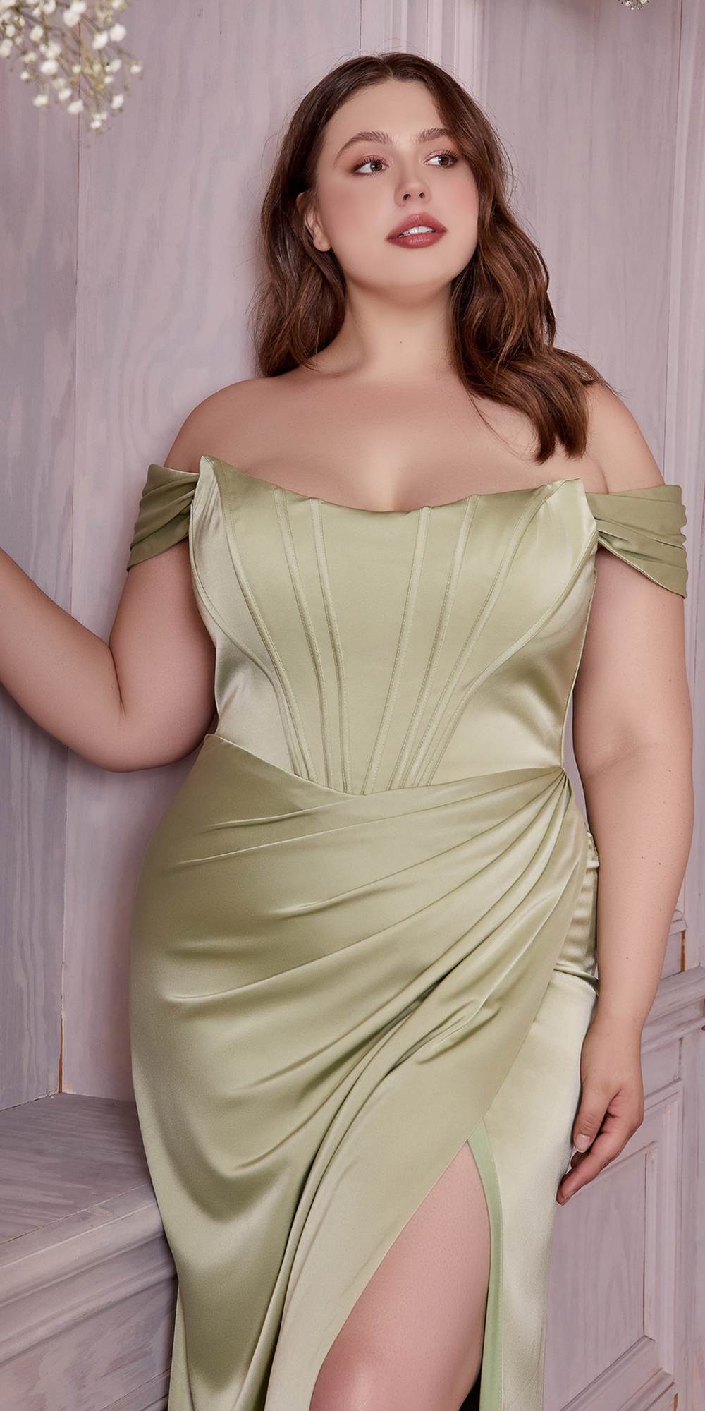 Dress | Cinderella Divine 7484c Plus Size Off the Shoulder