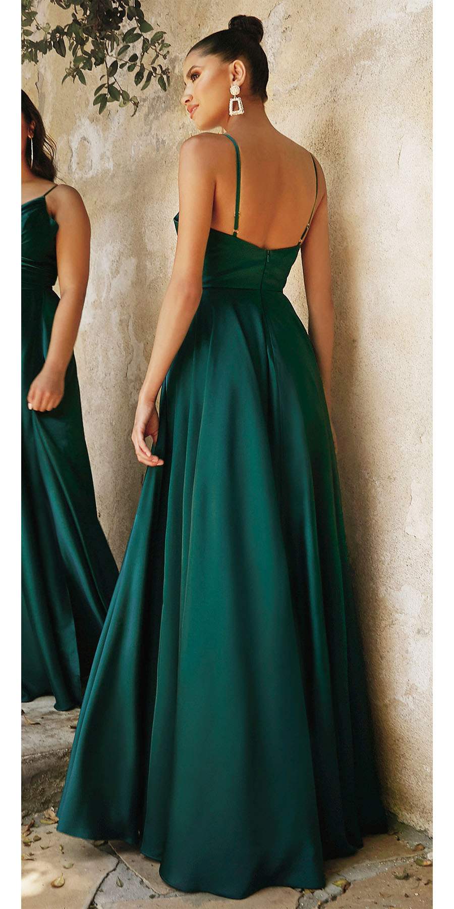 Dress | Ladivine 7485 Long Sweetheart Soft Satin