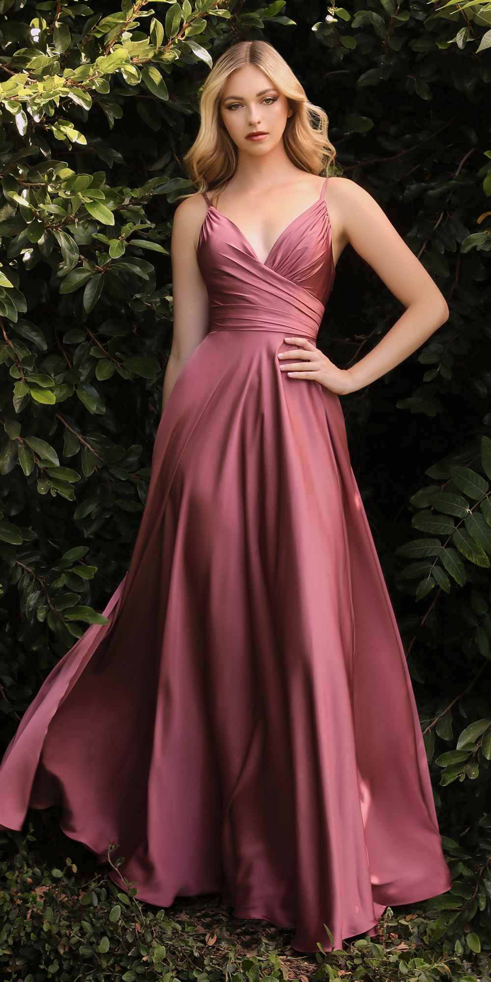 Dress | Ladivine 7485 Long Sweetheart Soft Satin