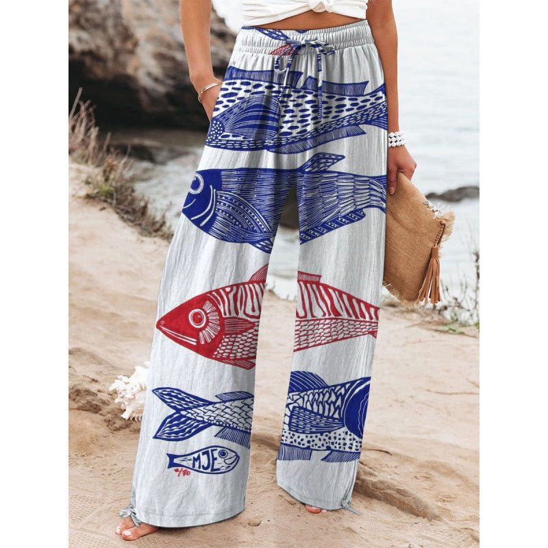 Pantalones deportivos casuales de pierna ancha de estilo urbano de Europa y EE. UU.