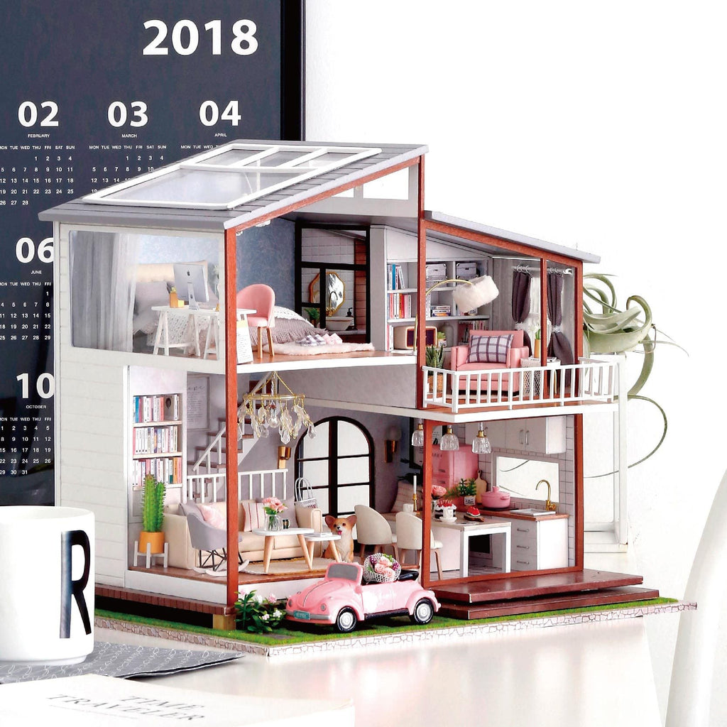 Shelf Decor | Loft Villa Handmade Small House Model Creative Birthday