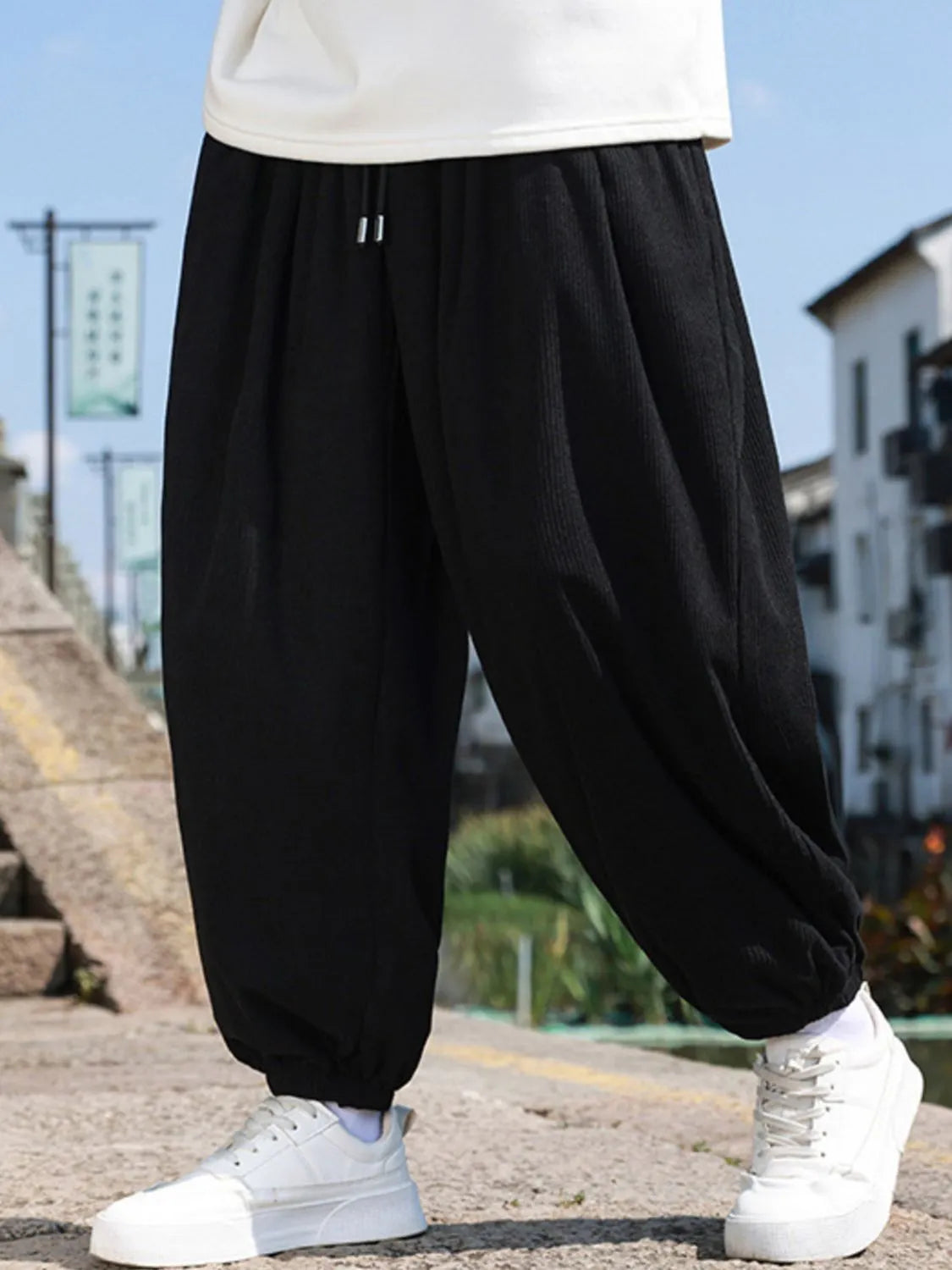 Men's Drawstring Corduroy Joggers